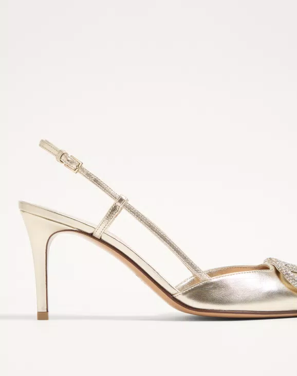 Valentino Vlogo Glow Laminated Nappa Slingback Pump 80 Mm / 3.15 In. - Image 2